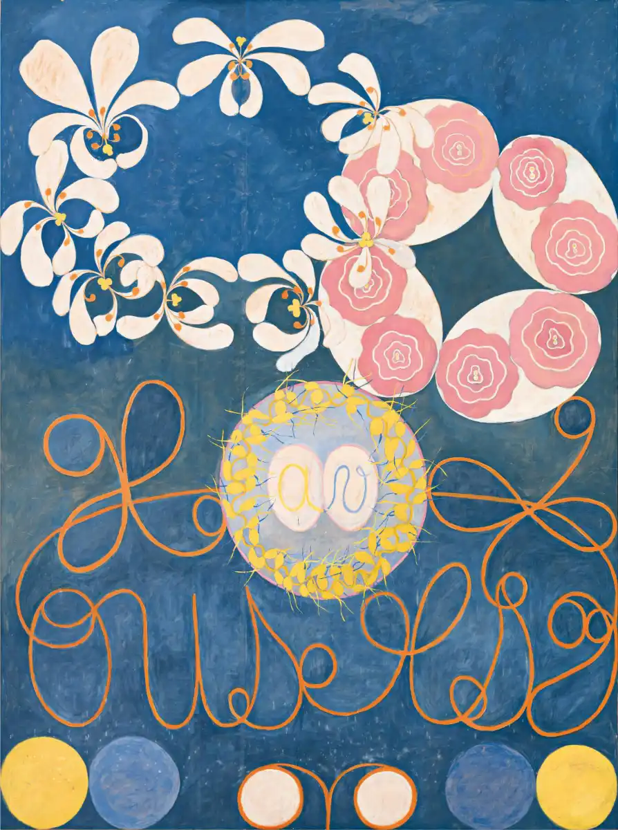 Hilma af Klint, Les Dix Plus Grands, Enfance, série sans titre, Groupe&nbsp;IV, n° 1, 1907.