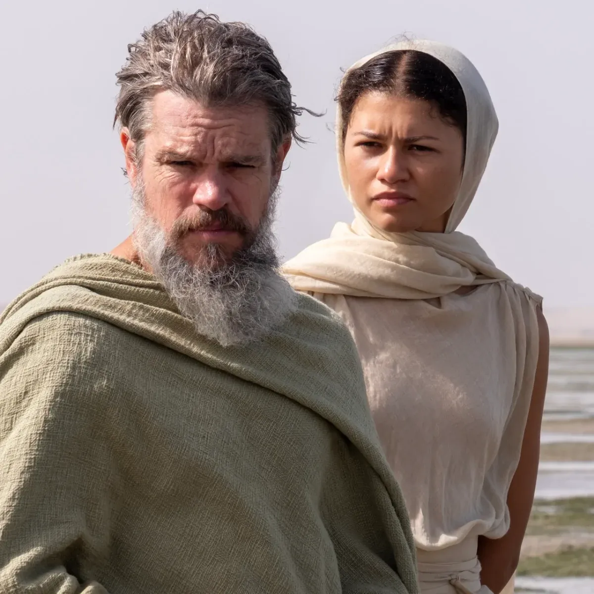 Christopher Nolan. The Odyssey. 2026. Odysseus (Matt Damon) et Athena (Zendaya).
