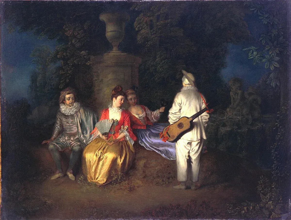 Antoine Watteau. La Partie quarrée, vers 1713