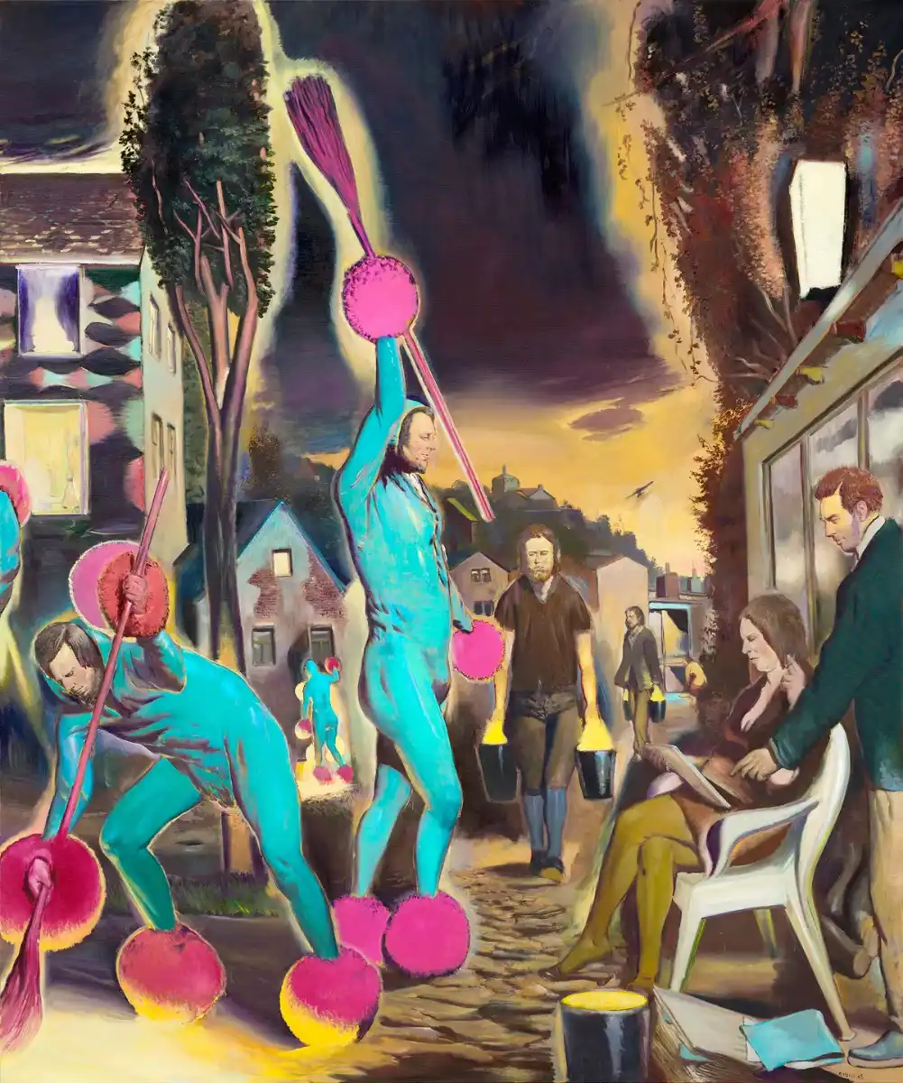 Neo Rauch, Der Lehrling, 2015. Huile sur toile, 300 × 250 cm