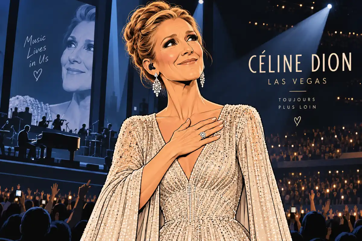 Céline Dion à Las Vegas. Illustration.