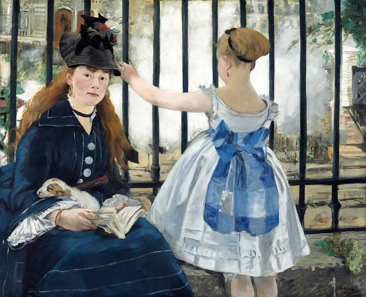 Édouard Manet (1832–1883), Le Chemin de fer, 1873. Huile sur toile, 93,3 × 111,5 cm. Washington, National Gallery of Art. Don d’Horace Havemeyer en mémoire de sa mère, Louisine W. Havemeyer, 1956. Inv. 1956.10.1.