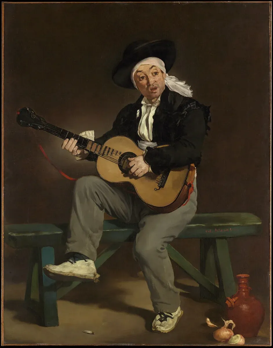 **Édouard Manet, *Le Chanteur espagnol*, 1860.** Huile sur toile, 147,3 × 114,3 cm. Metropolitan Museum of Art, New York. Don de William Church Osborn, 1949.