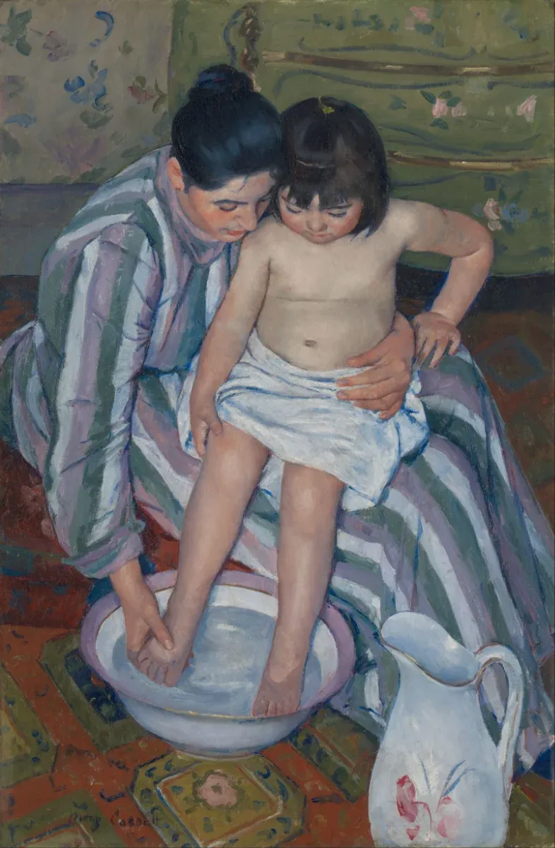Mary Cassatt, La Toilette de l’enfant, 1893. Huile sur toile, 100,3 × 66,1 cm. Chicago, Art Institute of Chicago, fonds Robert A. Waller, inv. 1910.2.