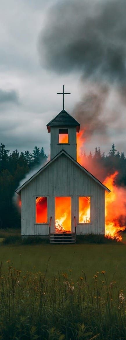 Why are historic churches being set on fire by arsonists in Canada?