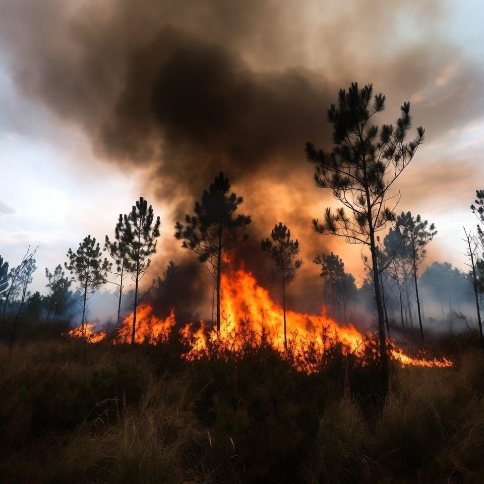 What caused the wildfires in Georgia?