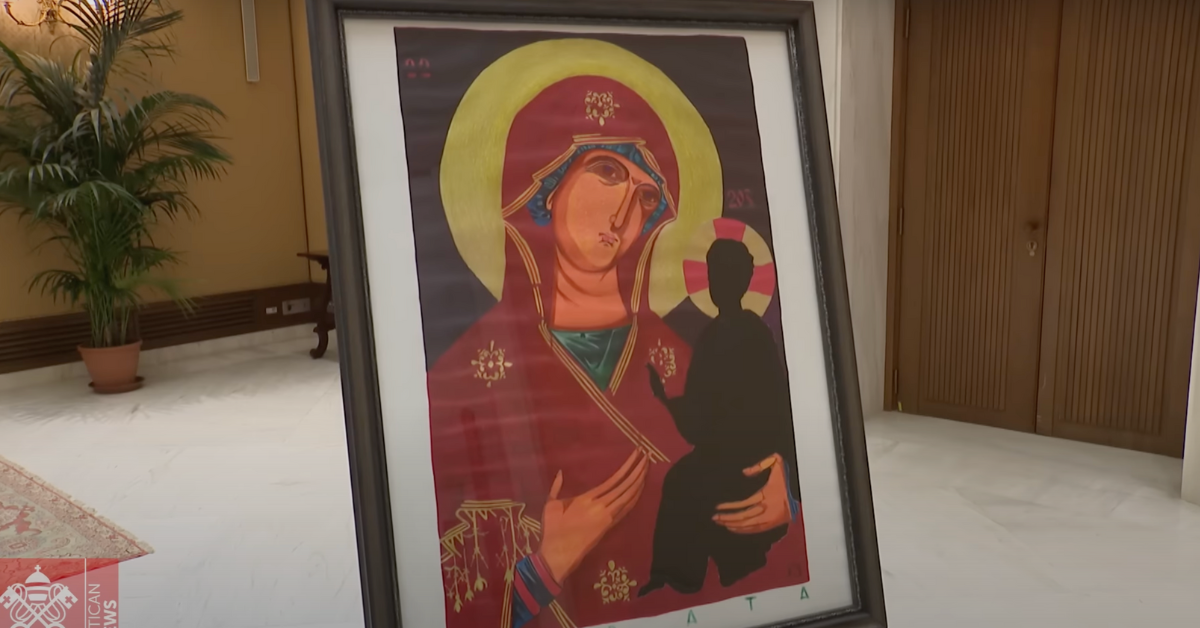 President Zelensky, Virgin Mary, Ukraine, Pope Francis, Zelensky gift to Pope Francis