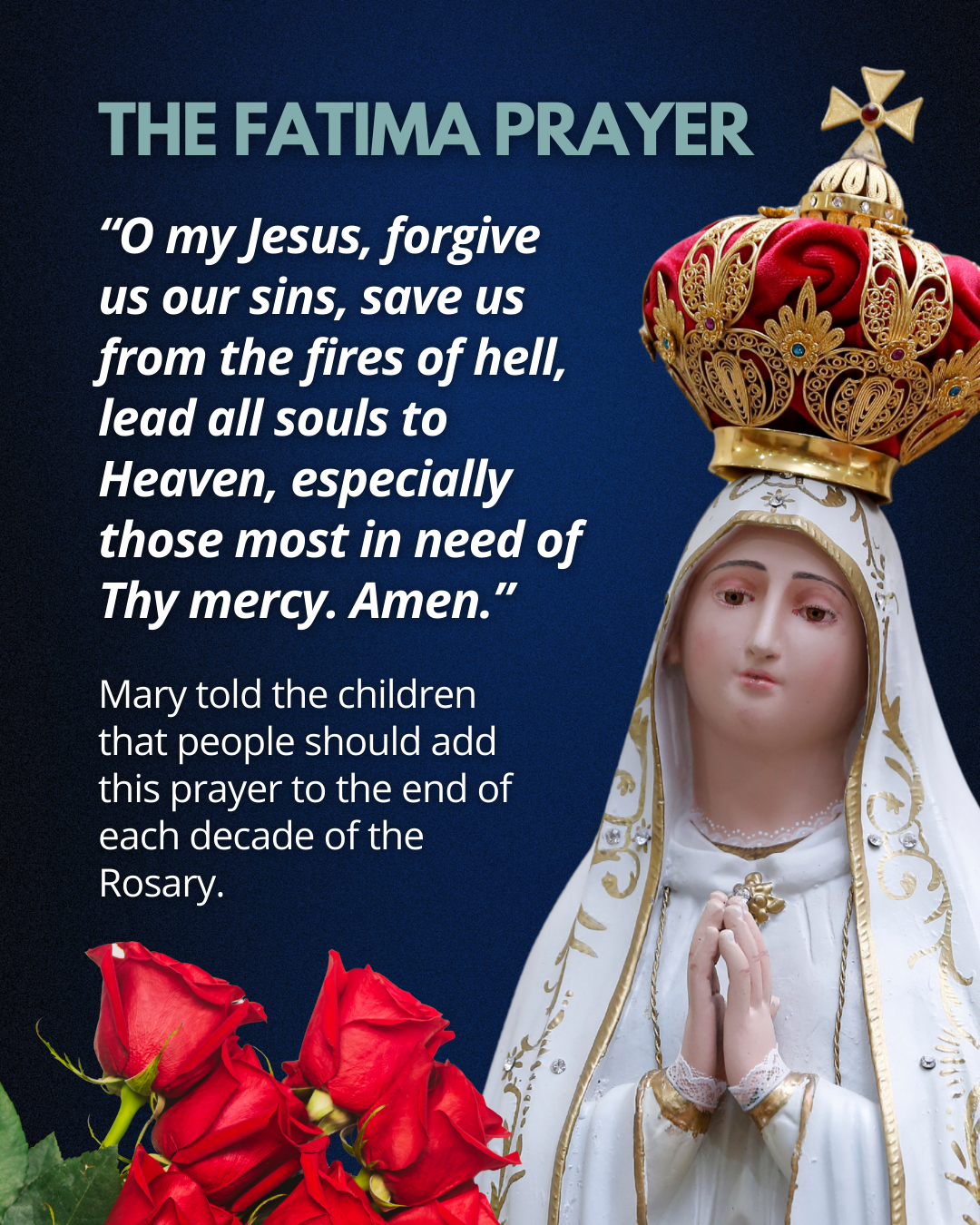 the fatima prayers