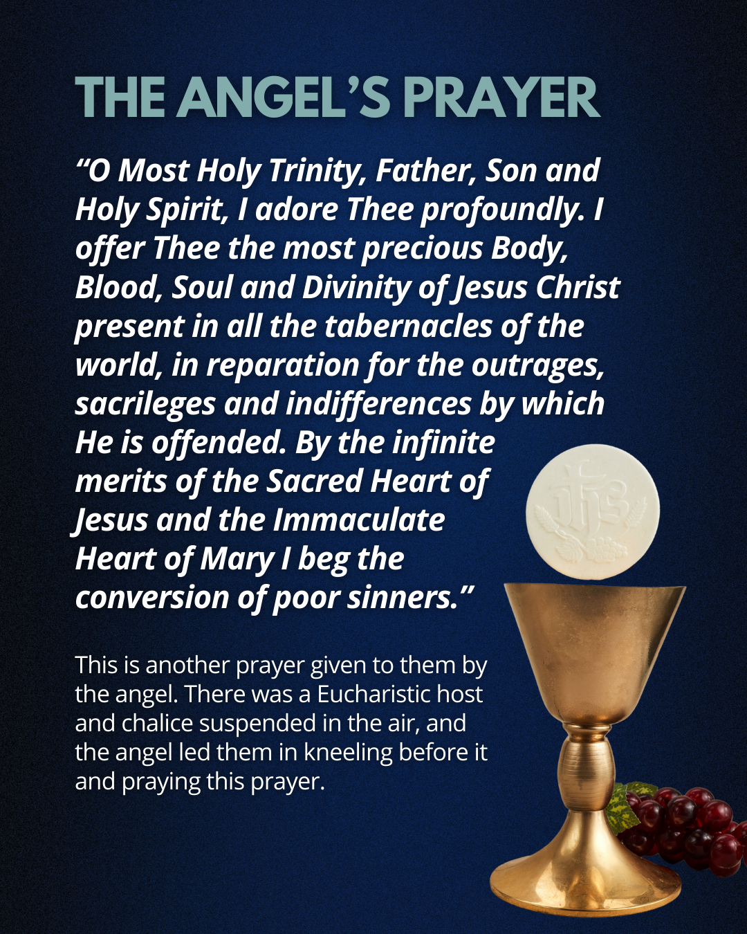 the fatima prayers