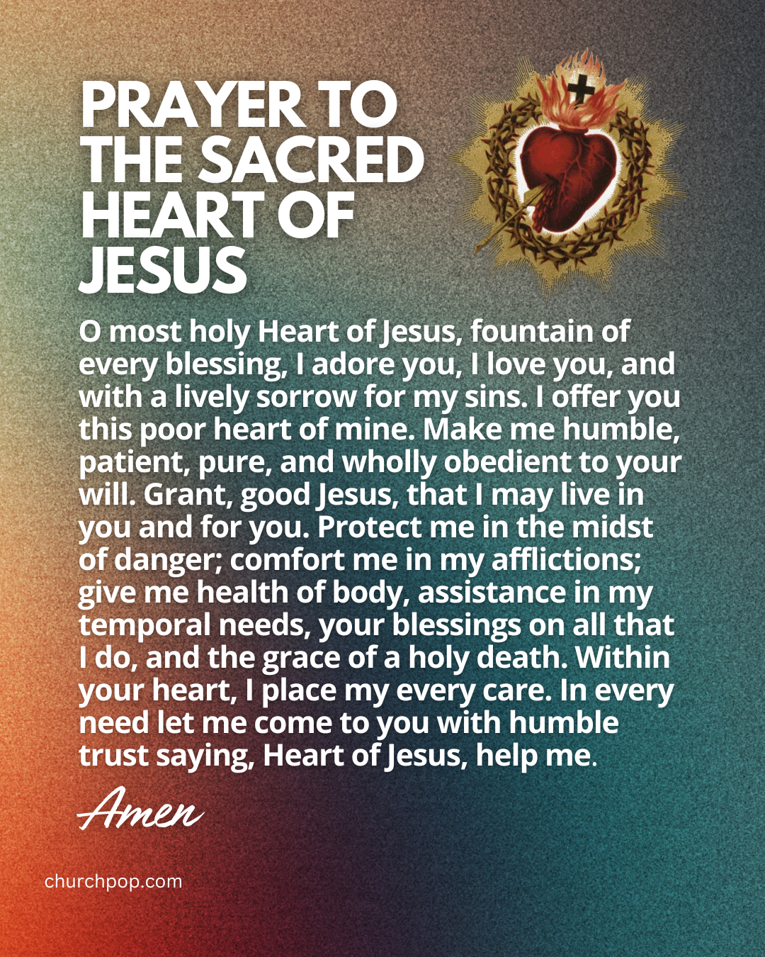 prayers to sacred heart