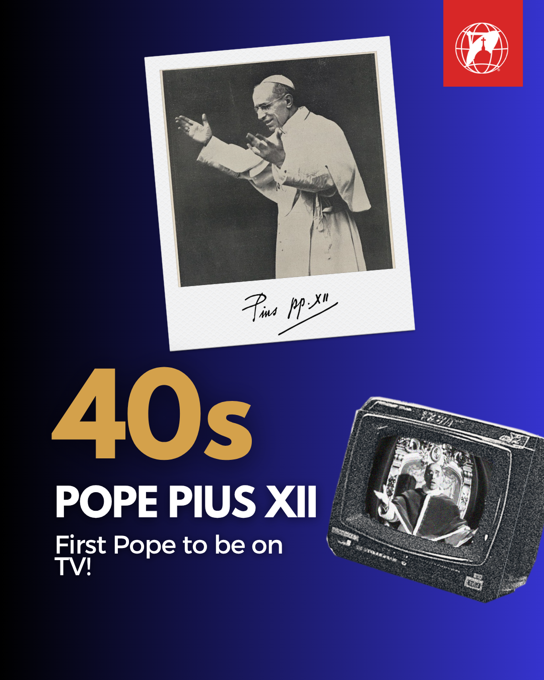 first pope on tv