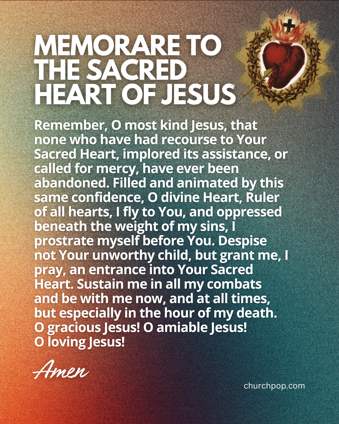 prayers to sacred heart