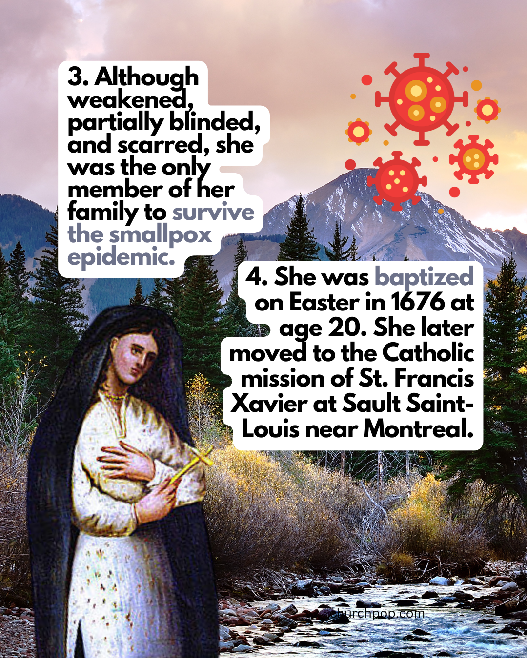 how did kateri tekakwitha die, kateri tekakwitha