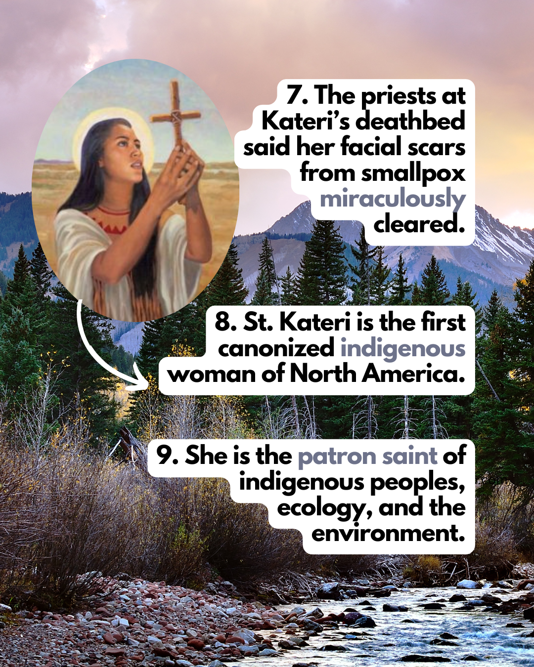 What was kateri tekakwitha known for, Kateri Tekakwitha patron saint of, Kateri Tekakwitha canonized