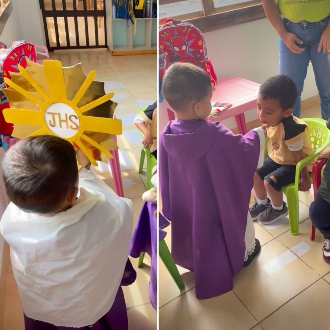 Schoolchildren Recreate Mass & Eucharistic Adoration in Heart-Melting Viral Video