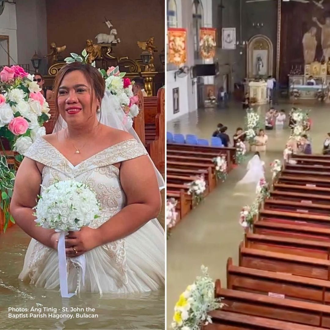 The Church Was Flooded, but This Catholic Couple Still Made Their Wedding Happen