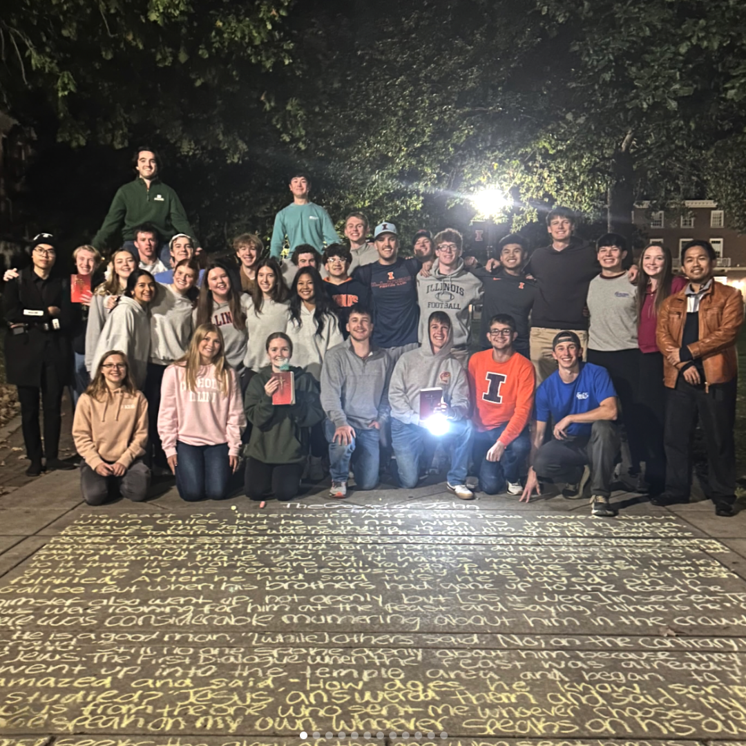Chalk About Evangelization! Catholic Students Write Entire Gospel of John on Campus Quad