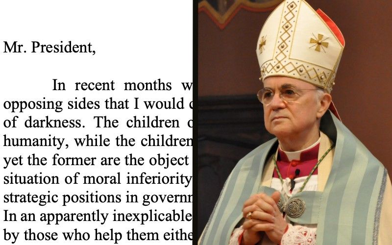Apb. Viganò Warns Pres. Trump of Spiritual Battle Waging Between Good and Evil in Open Letter