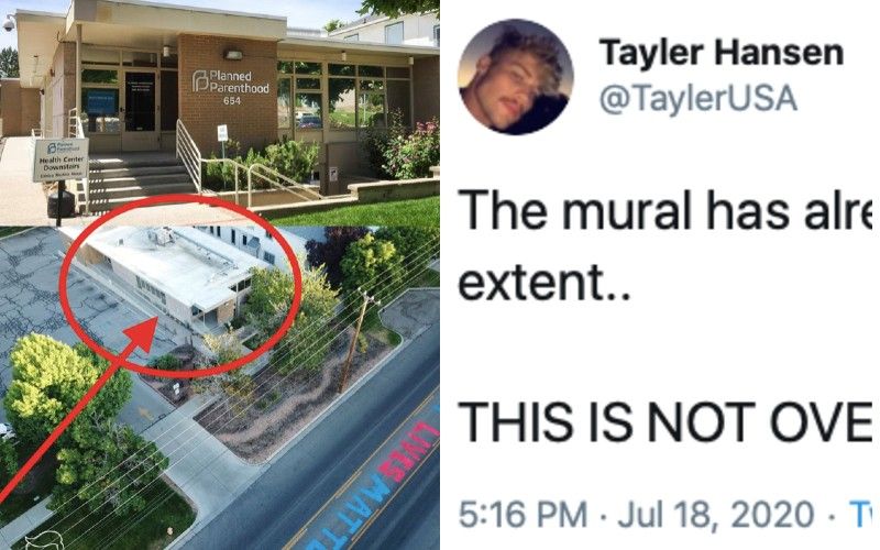 Brave Artist Paints 'Baby Lives Matter' on Street Near Planned Parenthood in Salt Lake City