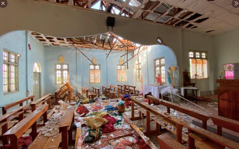 Catholic Church Bombed in Myanmar, Killing 4 & Injuring 8 in Horrific Military Attack