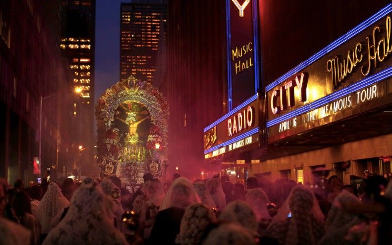 Peru's 'Lord of Miracles' Travels in Massive Procession From St. Patrick's Cathedral in NYC