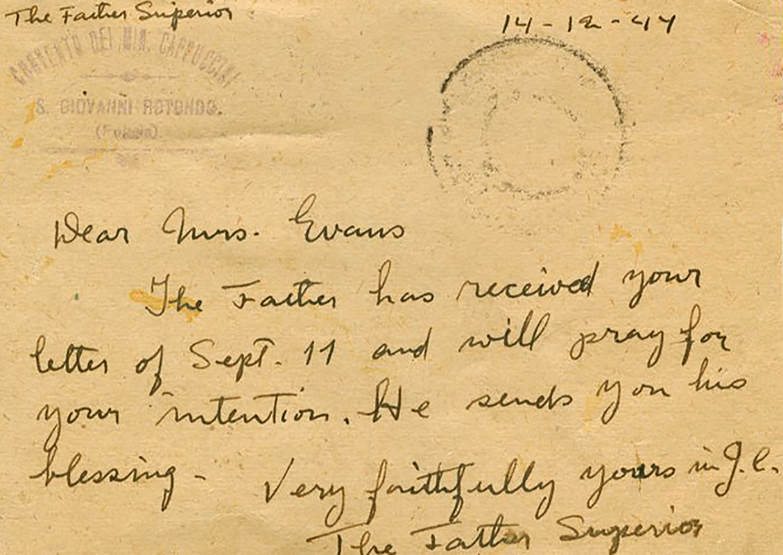 The message side of the postcard (click image to enlarge) / Richard G. Evans