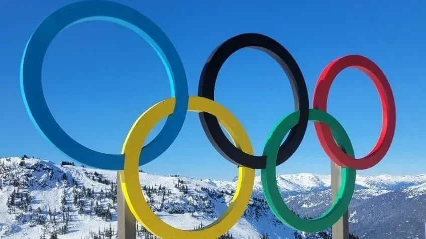 Olympic Rings on top of Whilster Mountain