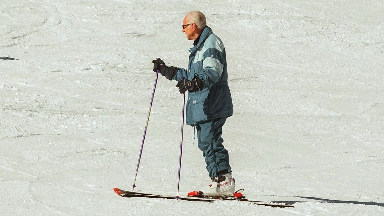 Older Skier on the ski slope