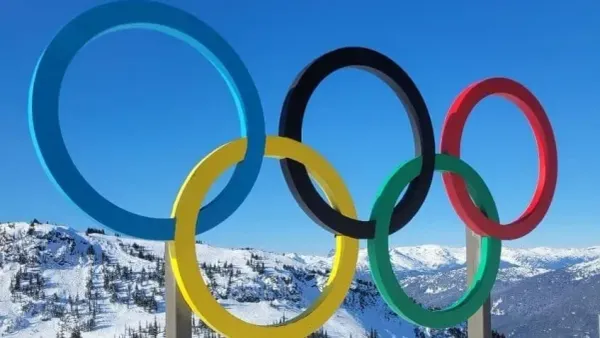 Olympic Rings on top of Whilster Mountain