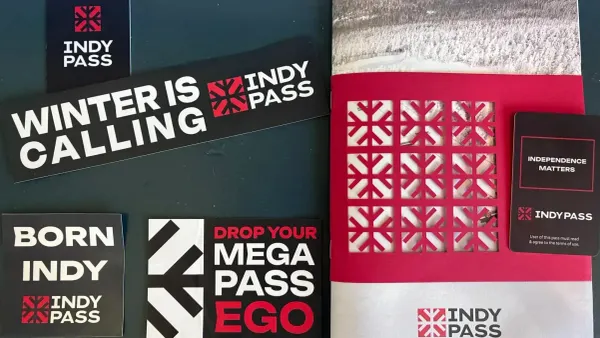 Stickes and Brochures show the IndyPass Brand