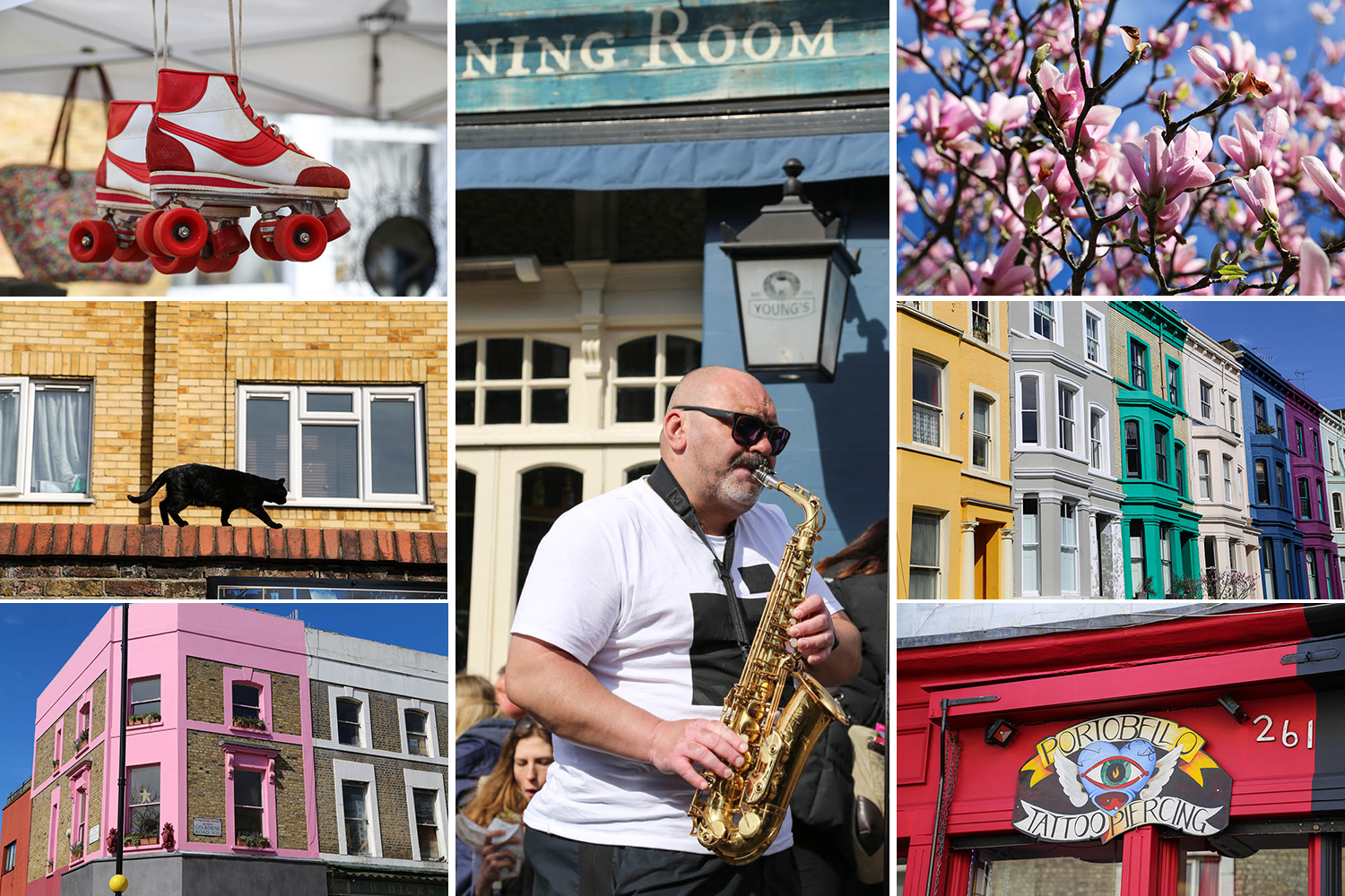 Kevät alkaa Notting Hillin värikylvystä