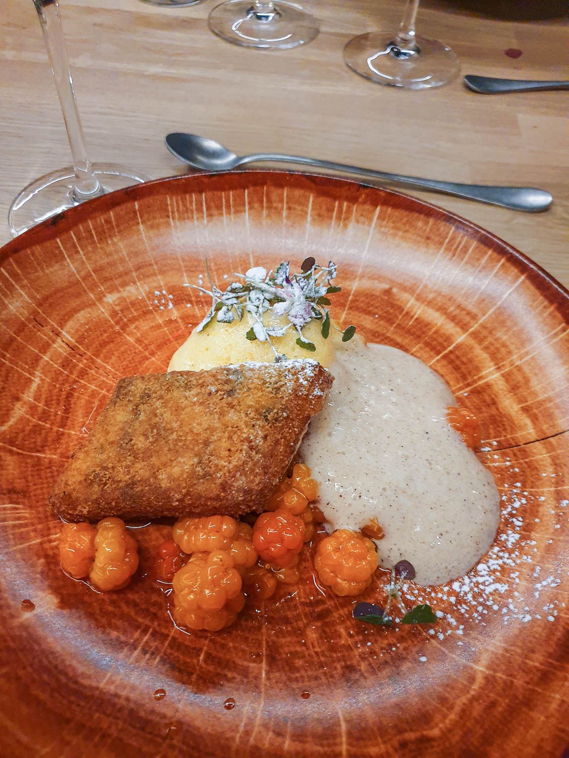 Jälkiruoka leipäjuusto hotelli Iso-Syöte