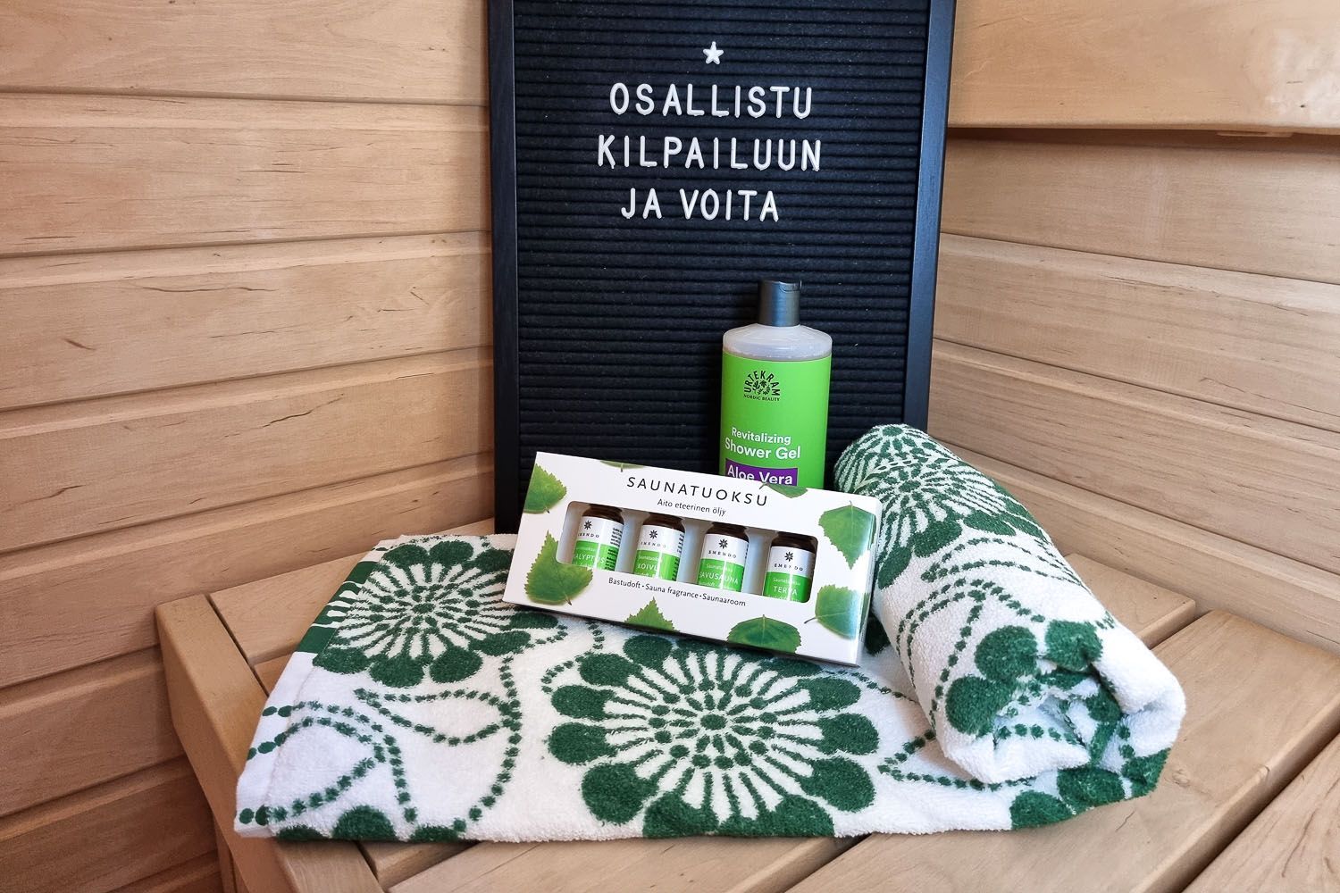 Osallistu kilpailuun ja voita saunasetti