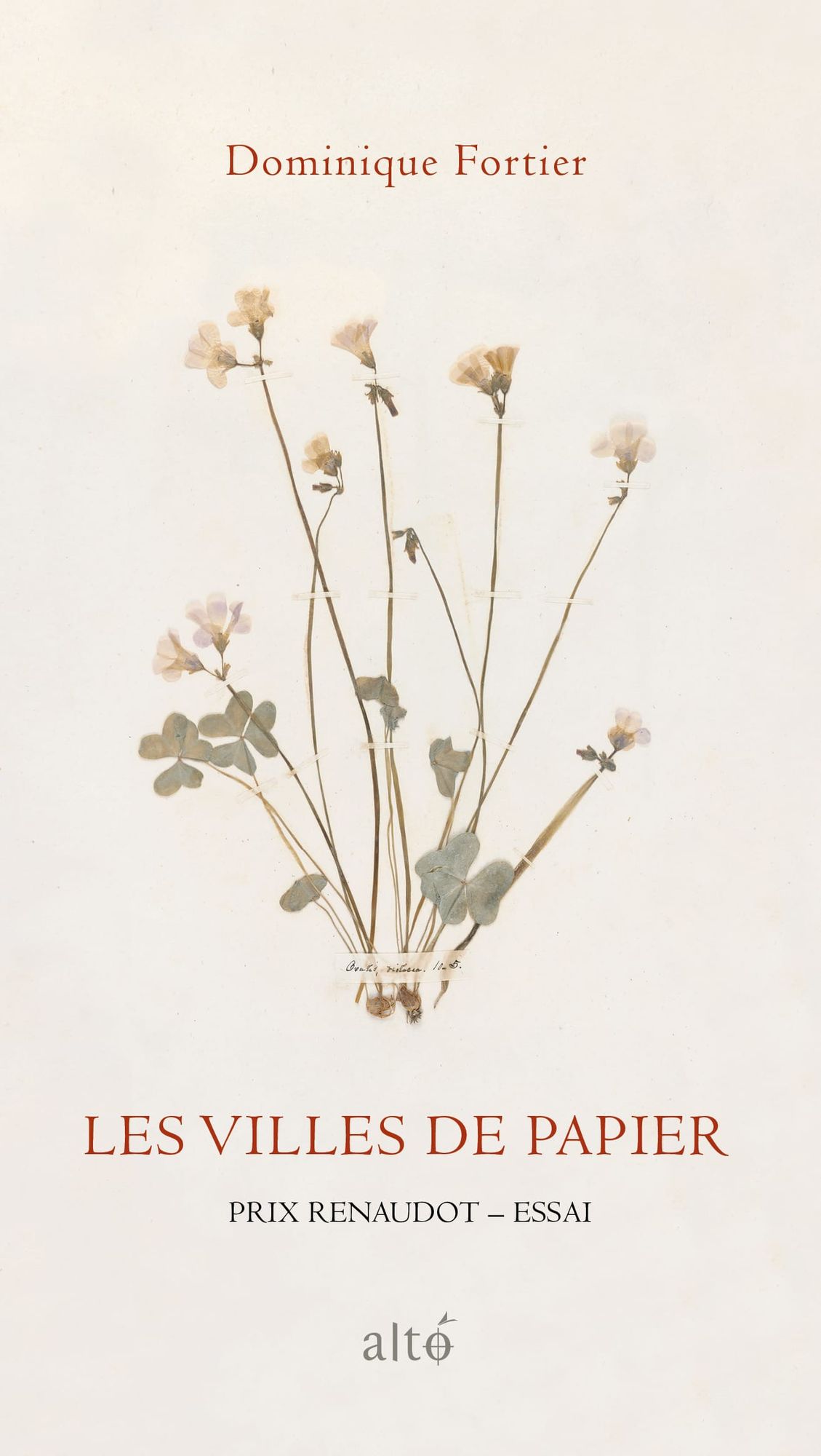 Cover of Les villes de papier by Dominique Fortier (2018)