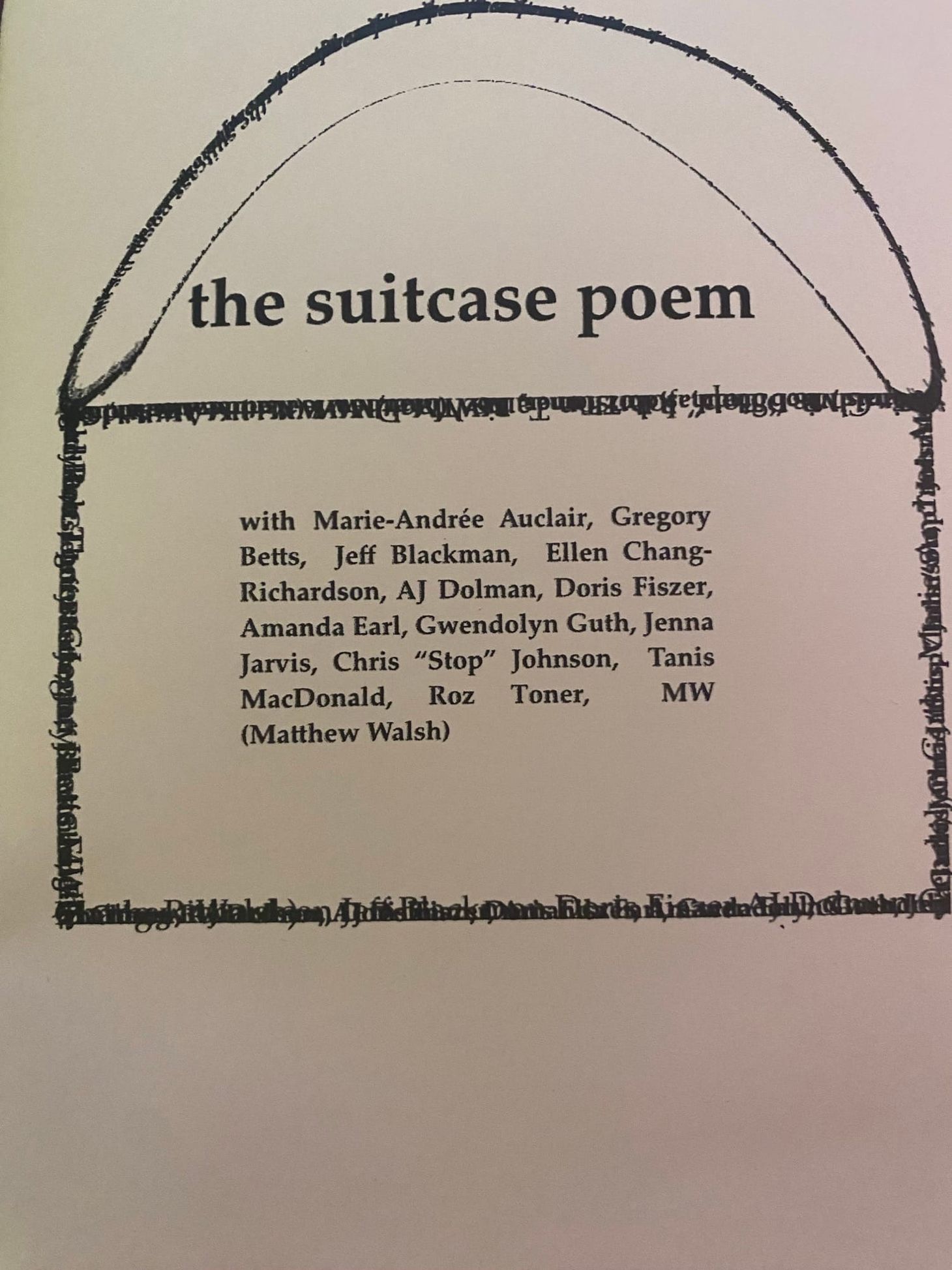 Cover of The Suitcase Poem by a collaboration of 13 authors (2025).