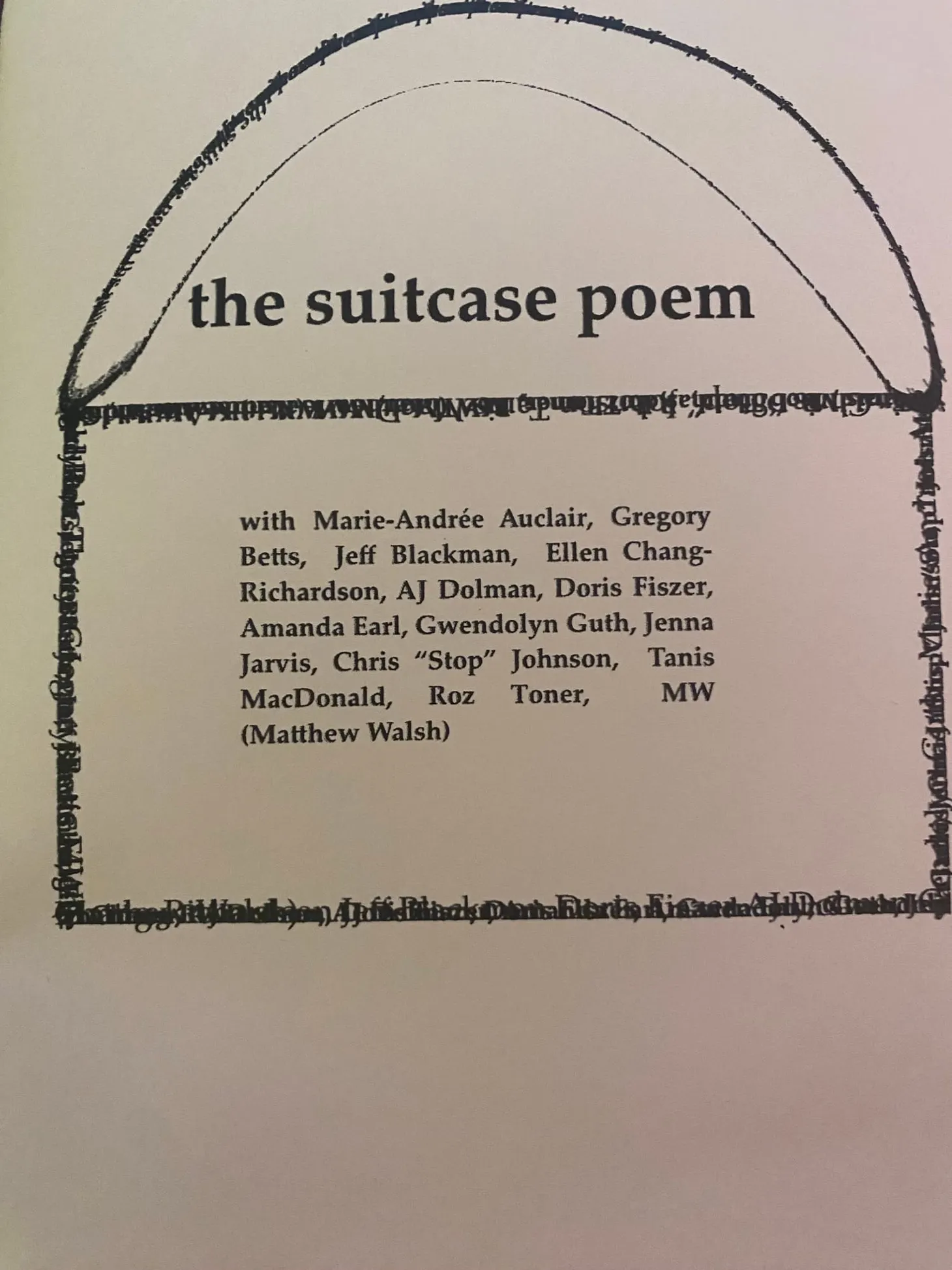 Cover of The Suitcase Poem by a collaboration of 13 authors (2025).