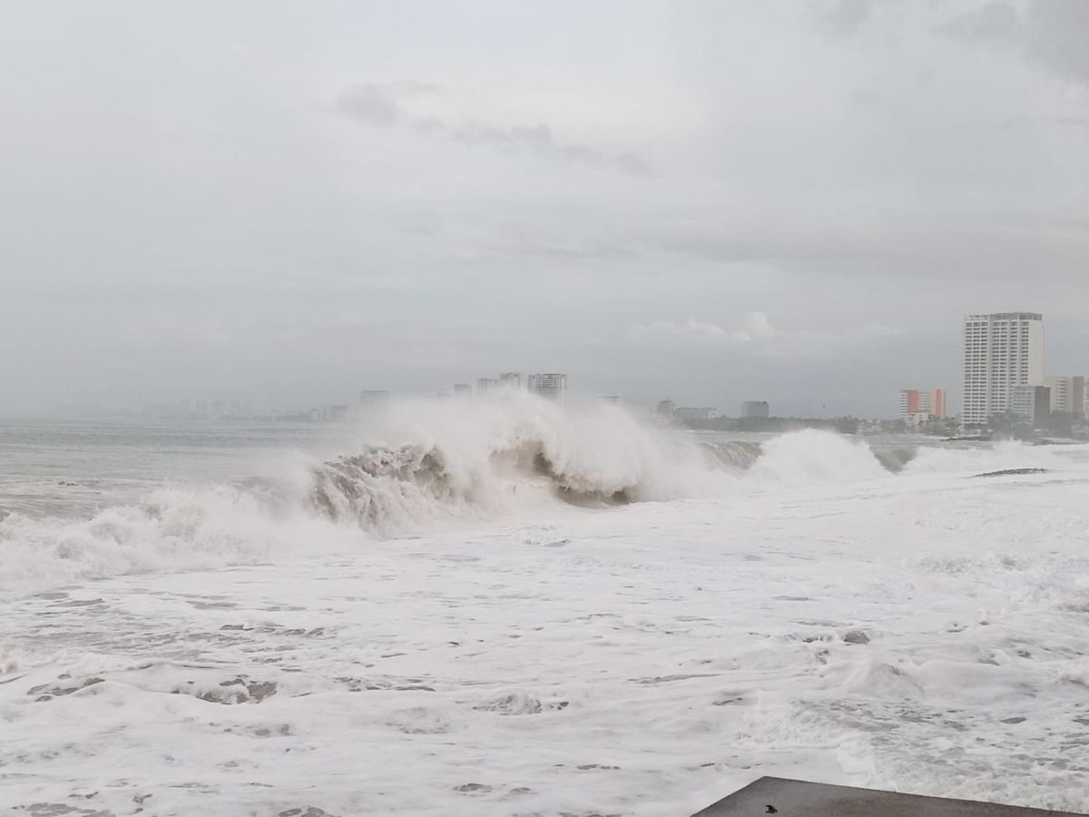 Continúan las condiciones de oleaje alto y marejadas en Puerto Vallarta 🌊 🚩