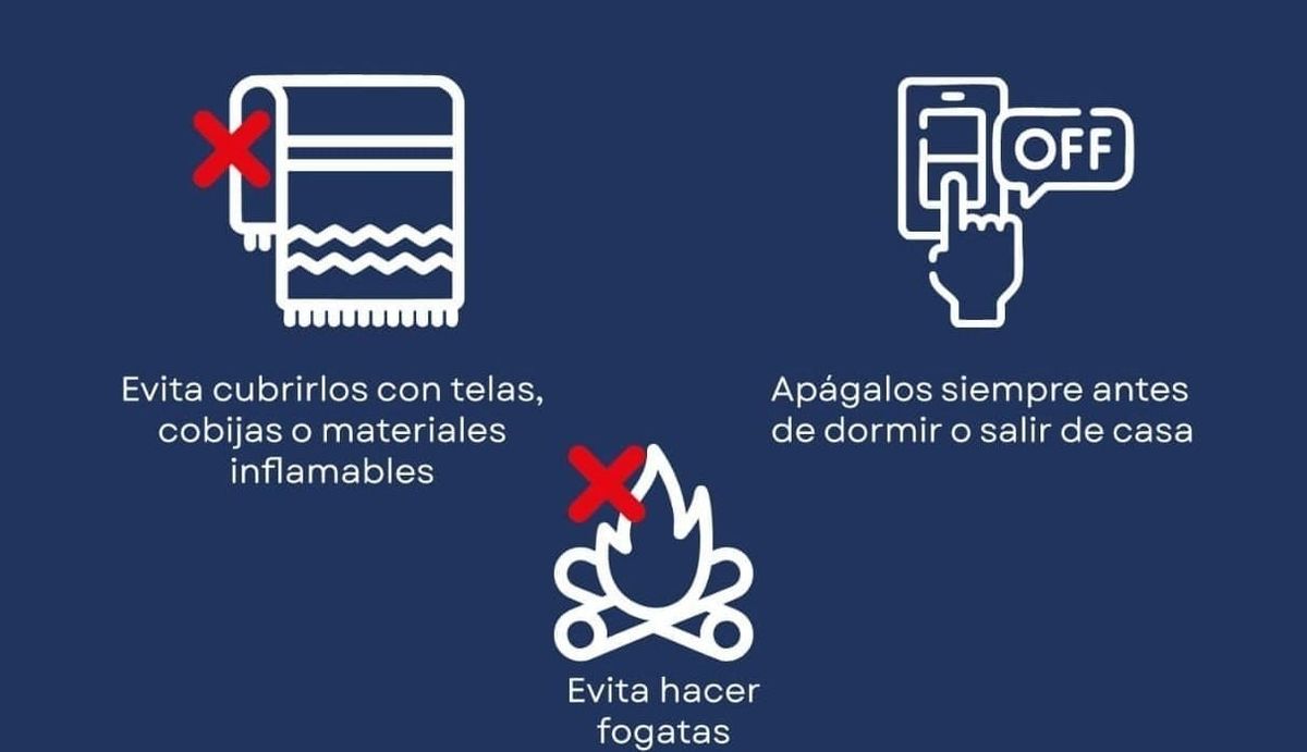 Recomendaciones para el uso seguro de calefactores y anafres durante la temporada invernal