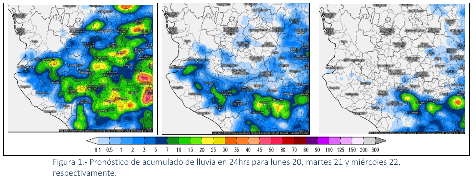 Continúan lluvias y el incremento de calor