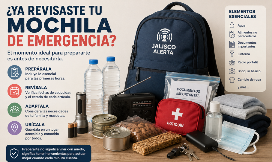 ¿Ya revisaste tu mochila de emergencia? El momento ideal para prepararte es antes de necesitarla
