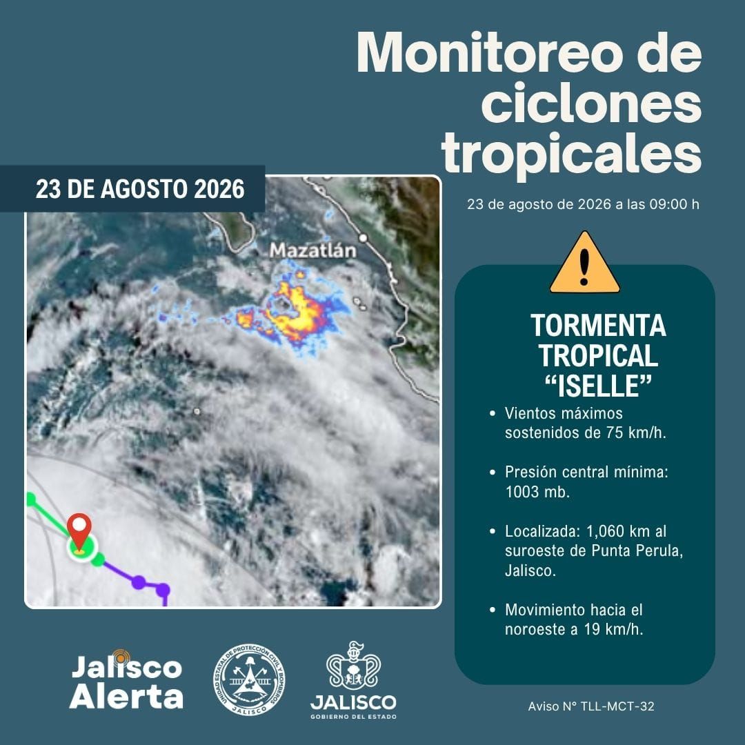 “Iselle” podría convertirse en huracán mientras se aleja de las costas de Jalisco
