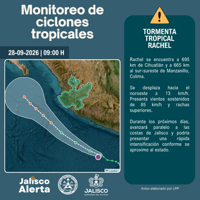 🌀 Aviso especial 3 por Tormenta Tropical Rachel