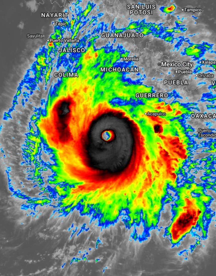 Huracán Polo continuará favoreciendo lluvias y tormentas en Jalisco