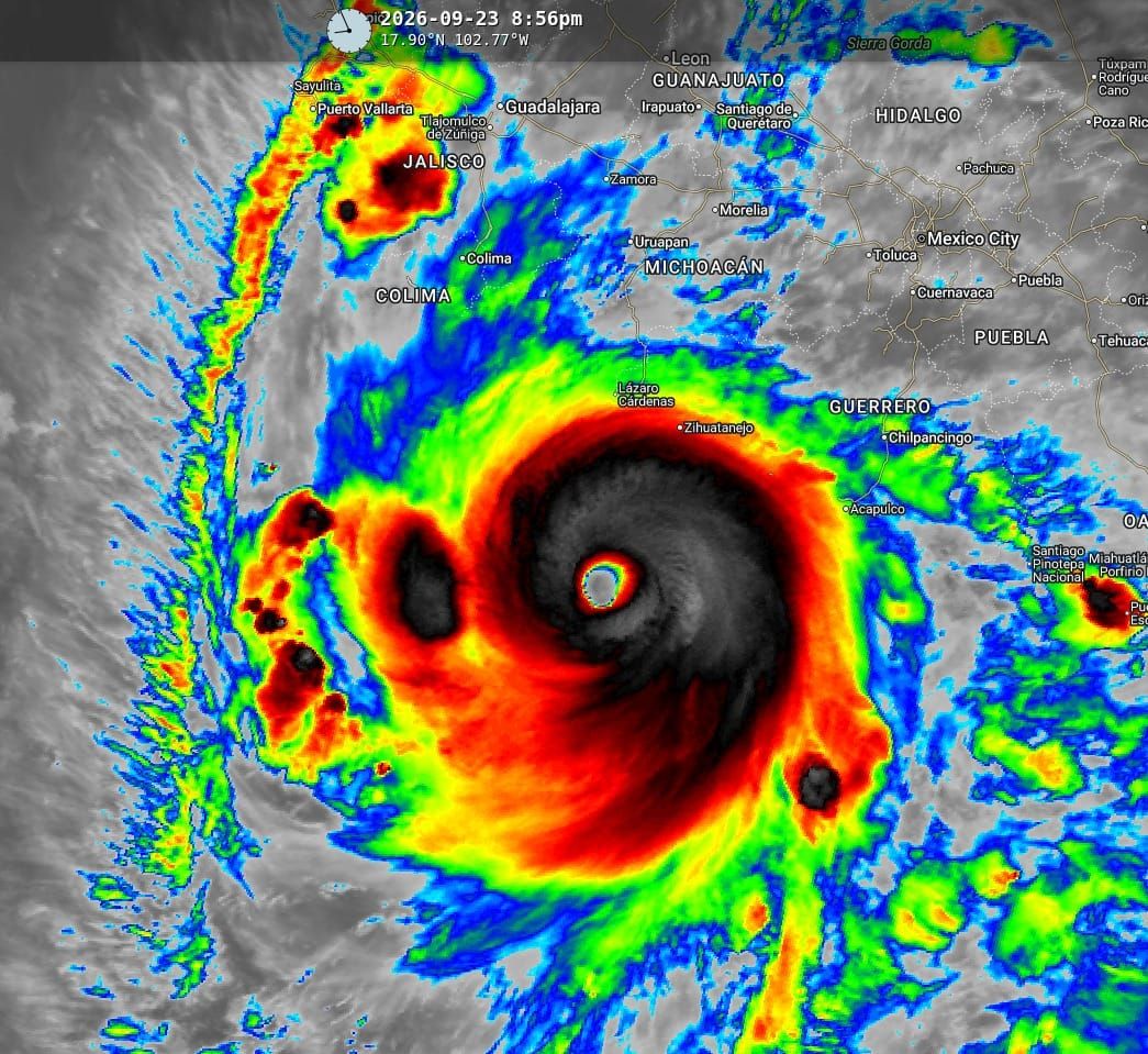 Actualización: Huracán Polo categoría 5 se ubica a 420 km de Jalisco