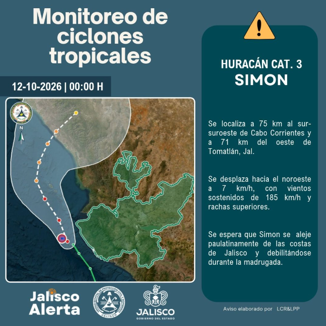 🌀 Aviso especial # 16 por huracán categoría 3 Simon