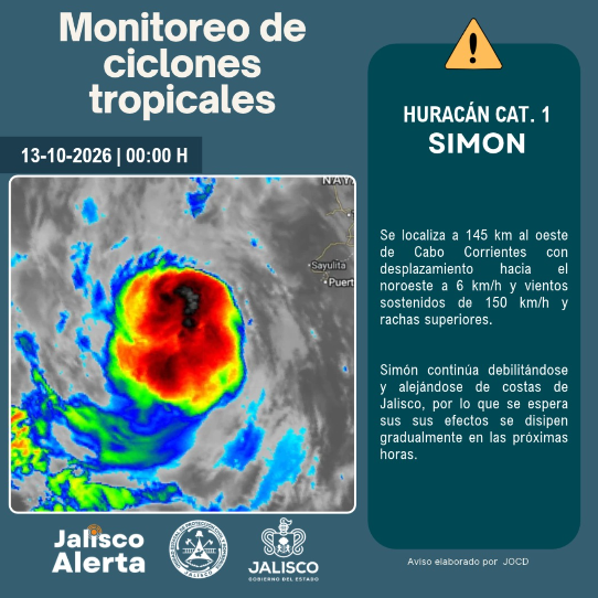 🌀 Aviso especial # 20 por huracán categoría 1 Simon