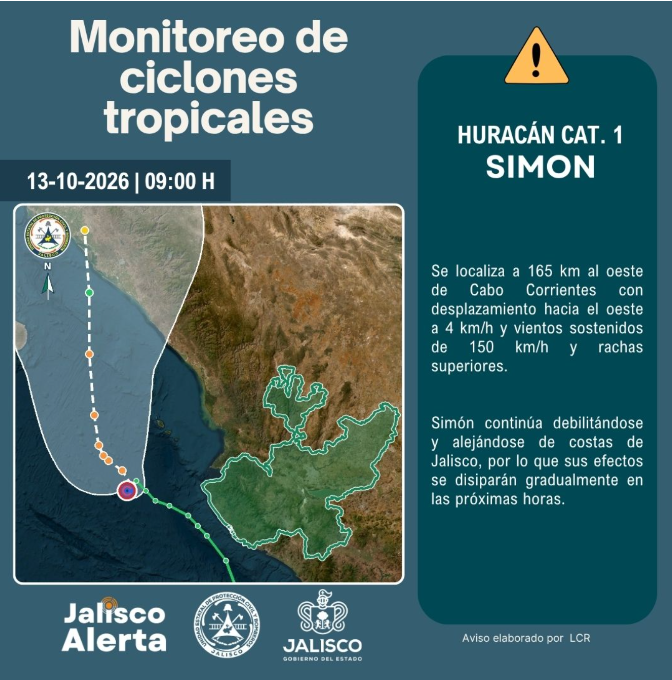 🌀 Aviso especial # 21 por huracán categoría 1 Simon