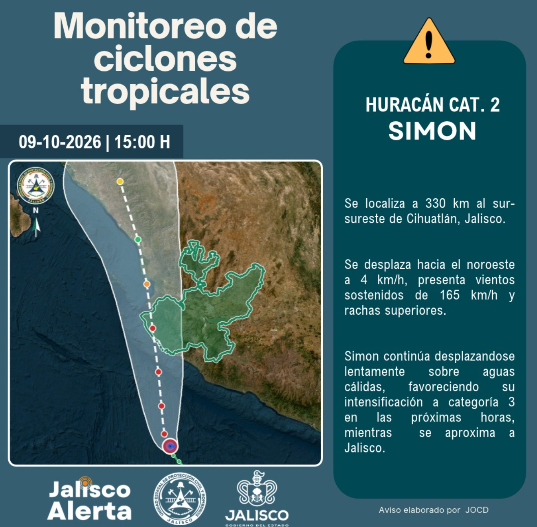 🌀 Aviso especial 3 por huracán categoría 2 Simon