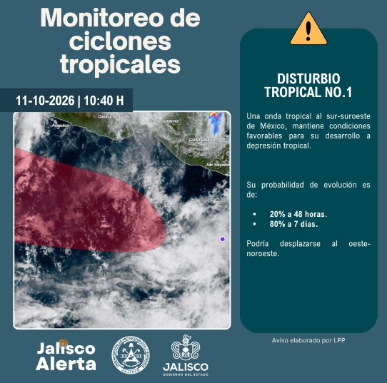 🌀 Aviso especial 2 por Disturbio Tropical No. 1