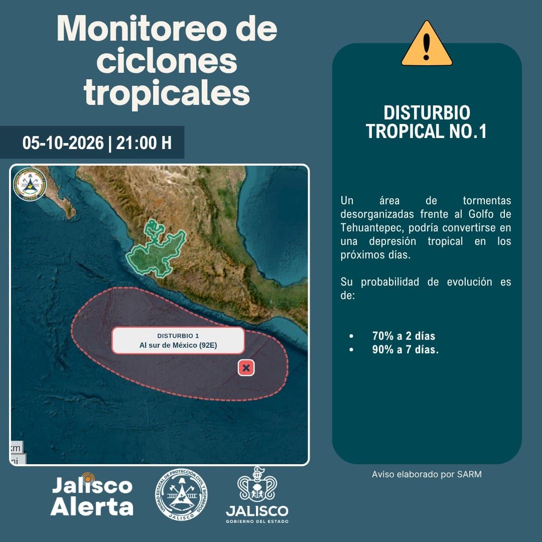 🌀 Aviso especial 7 por Disturbio Tropical No. 1